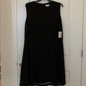 NWT Calvin Klein Black Sleeveless Dress 22W